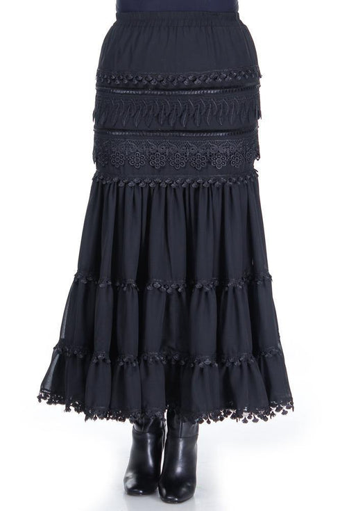 Fusta voal cu aplicatii  Liza Panait Liza Panait Online Boutique